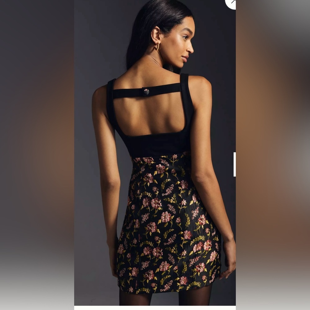 Maeve Anthropologie square neck brocade dress NWT size 14 - Picture 2 of 12